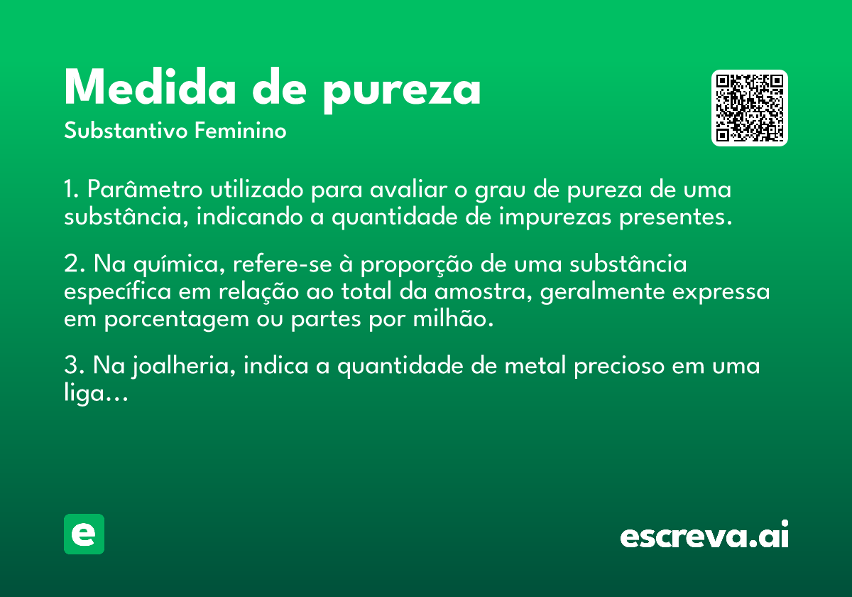 medida de pureza