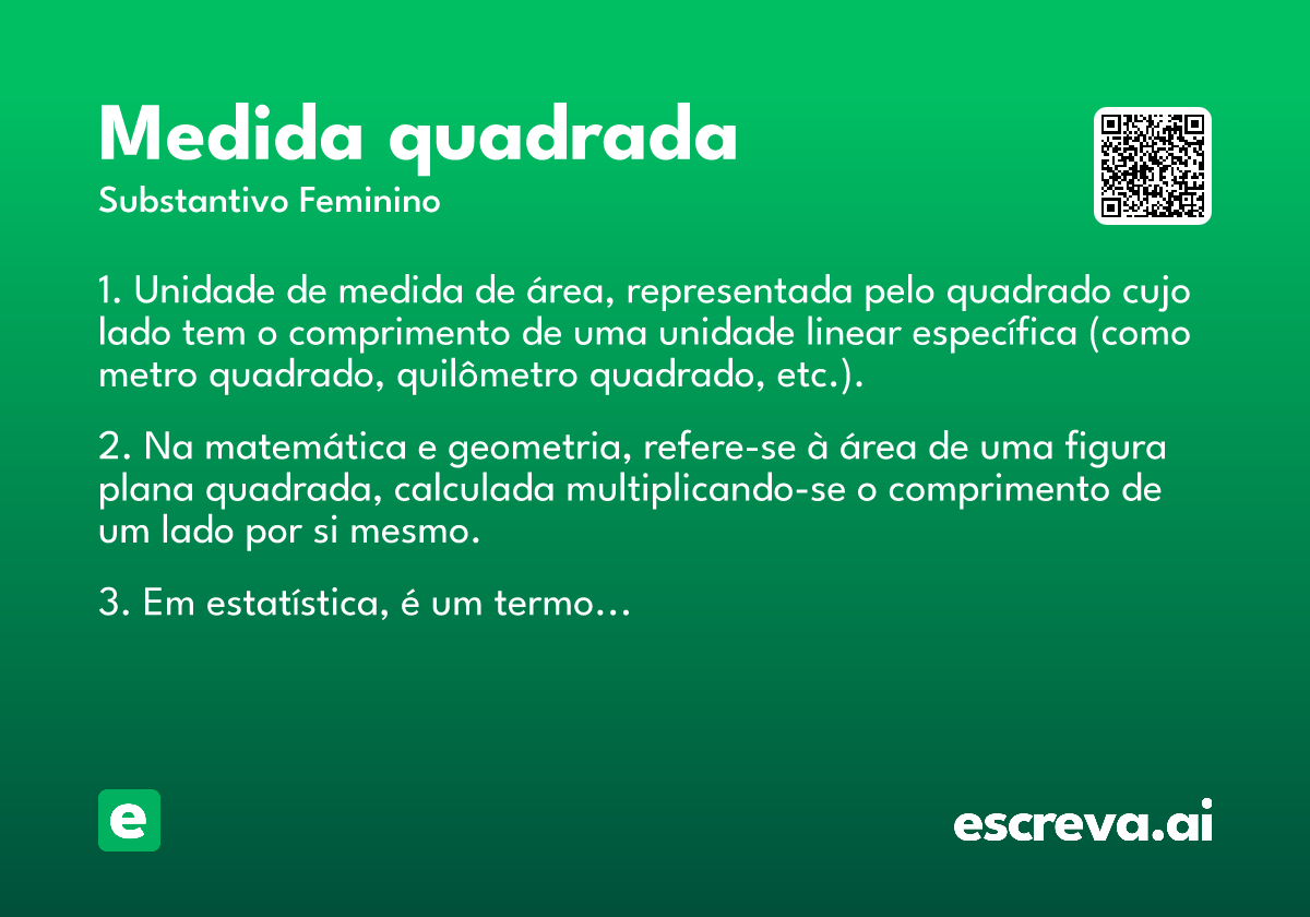 medida quadrada