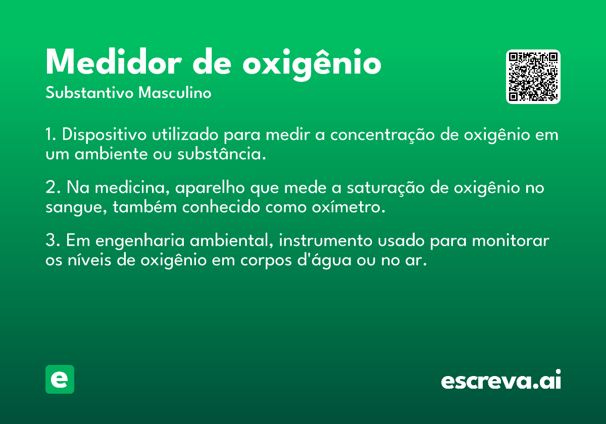 medidor de oxigênio