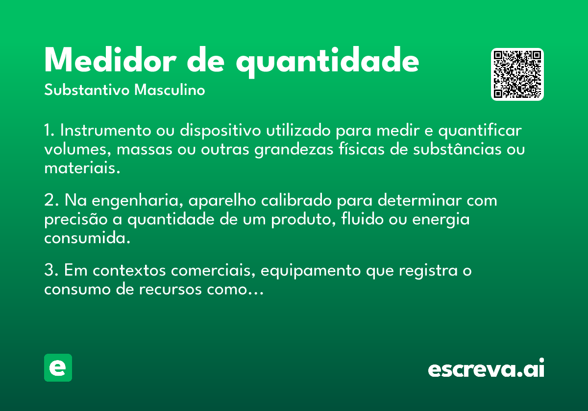medidor de quantidade