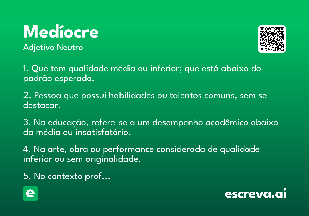 medíocre
