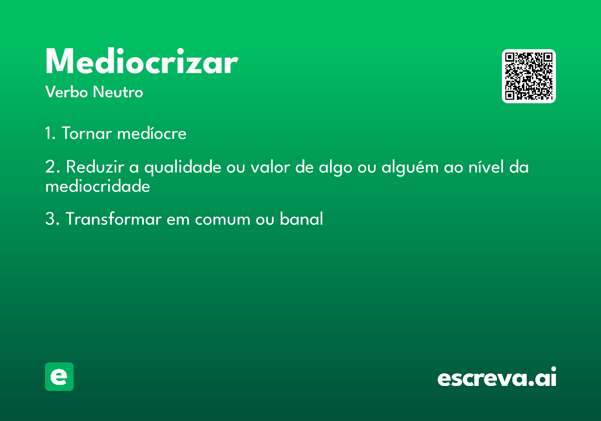 mediocrizar