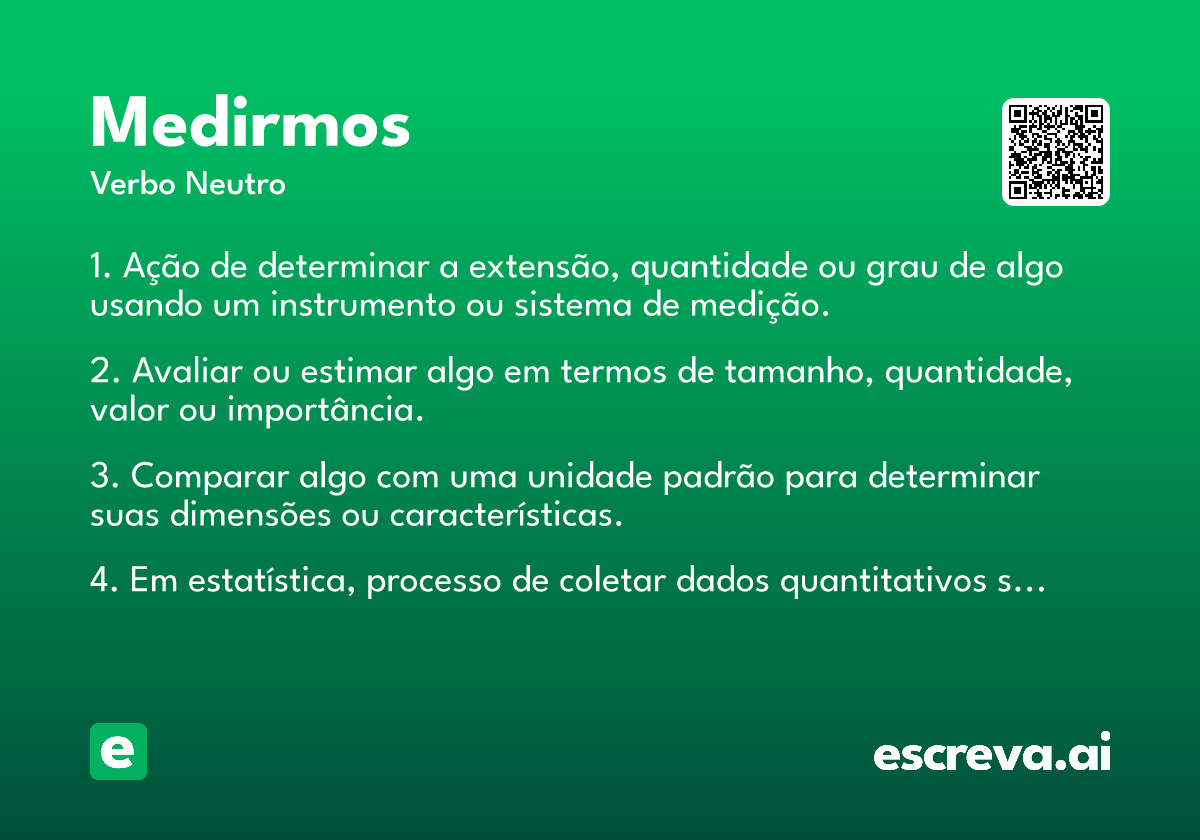 medirmos