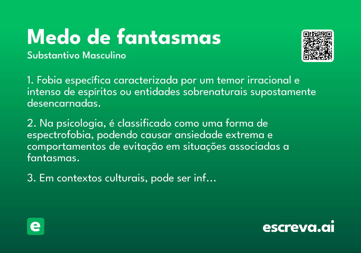 medo de fantasmas