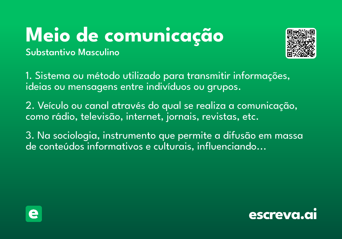 meio de comunicação