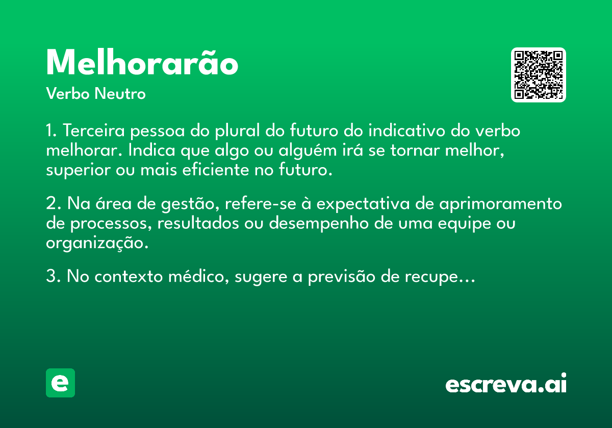 melhorarão