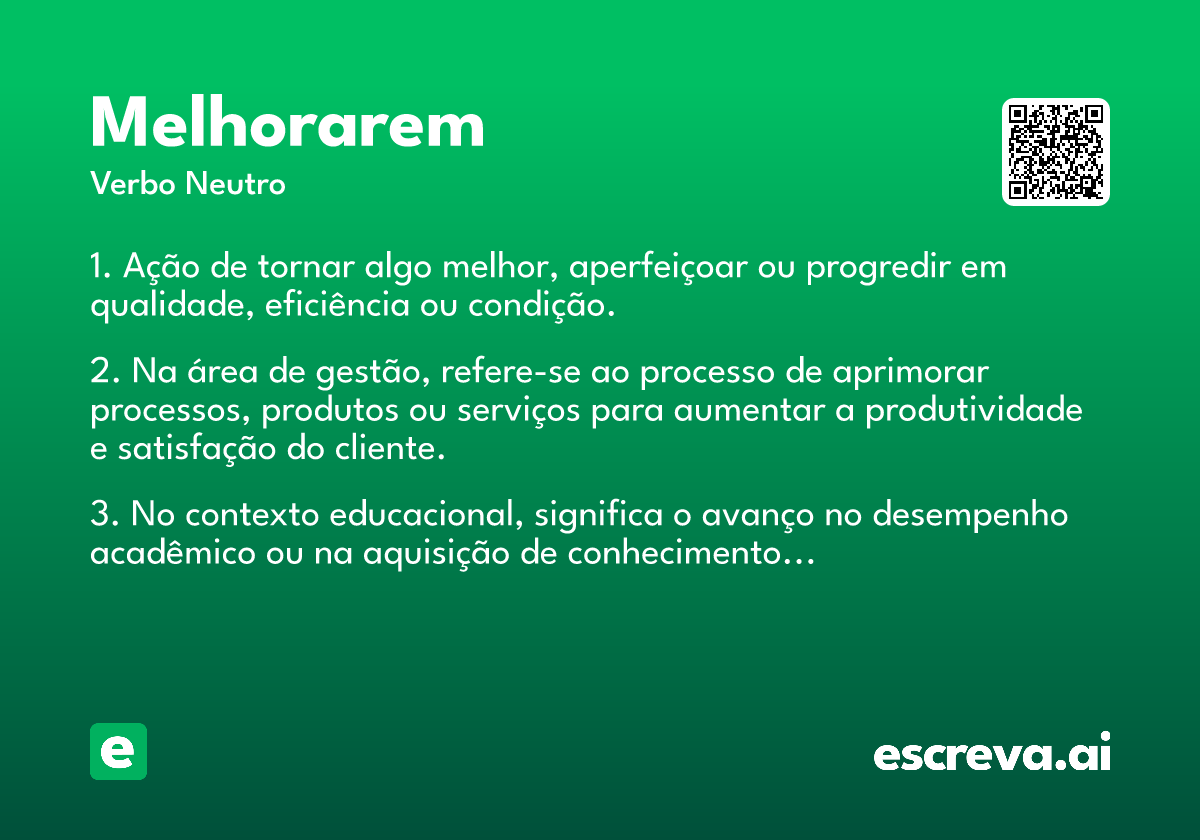 melhorarem