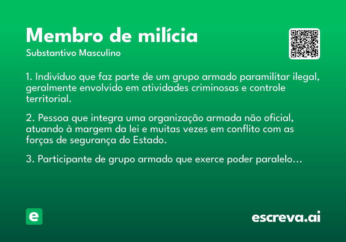 membro de milícia