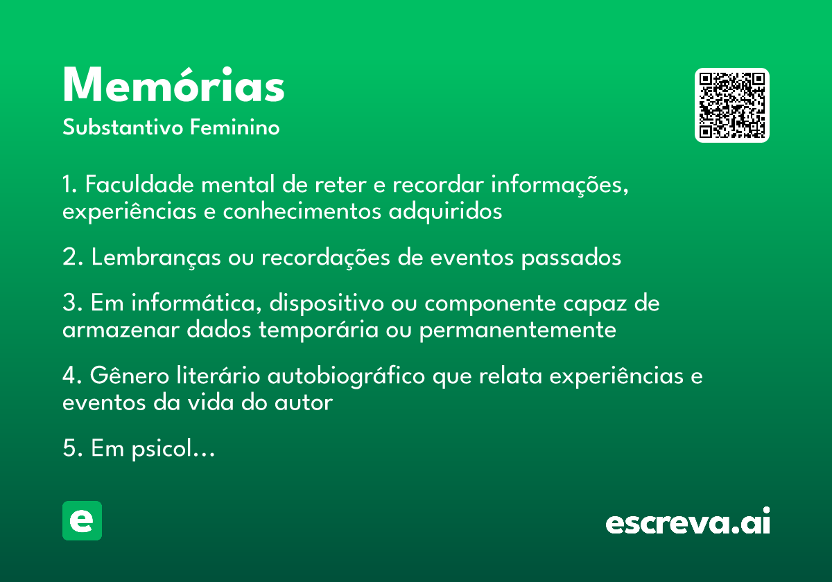 memórias