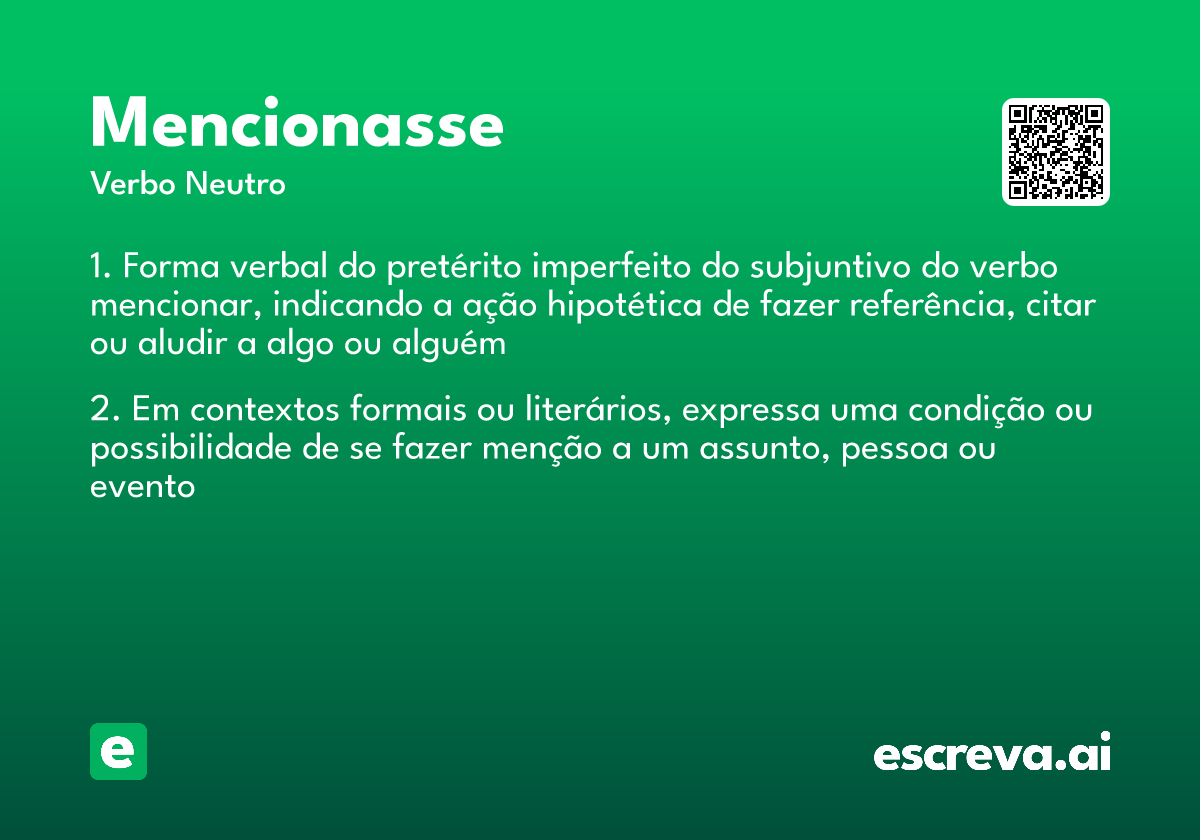 mencionasse