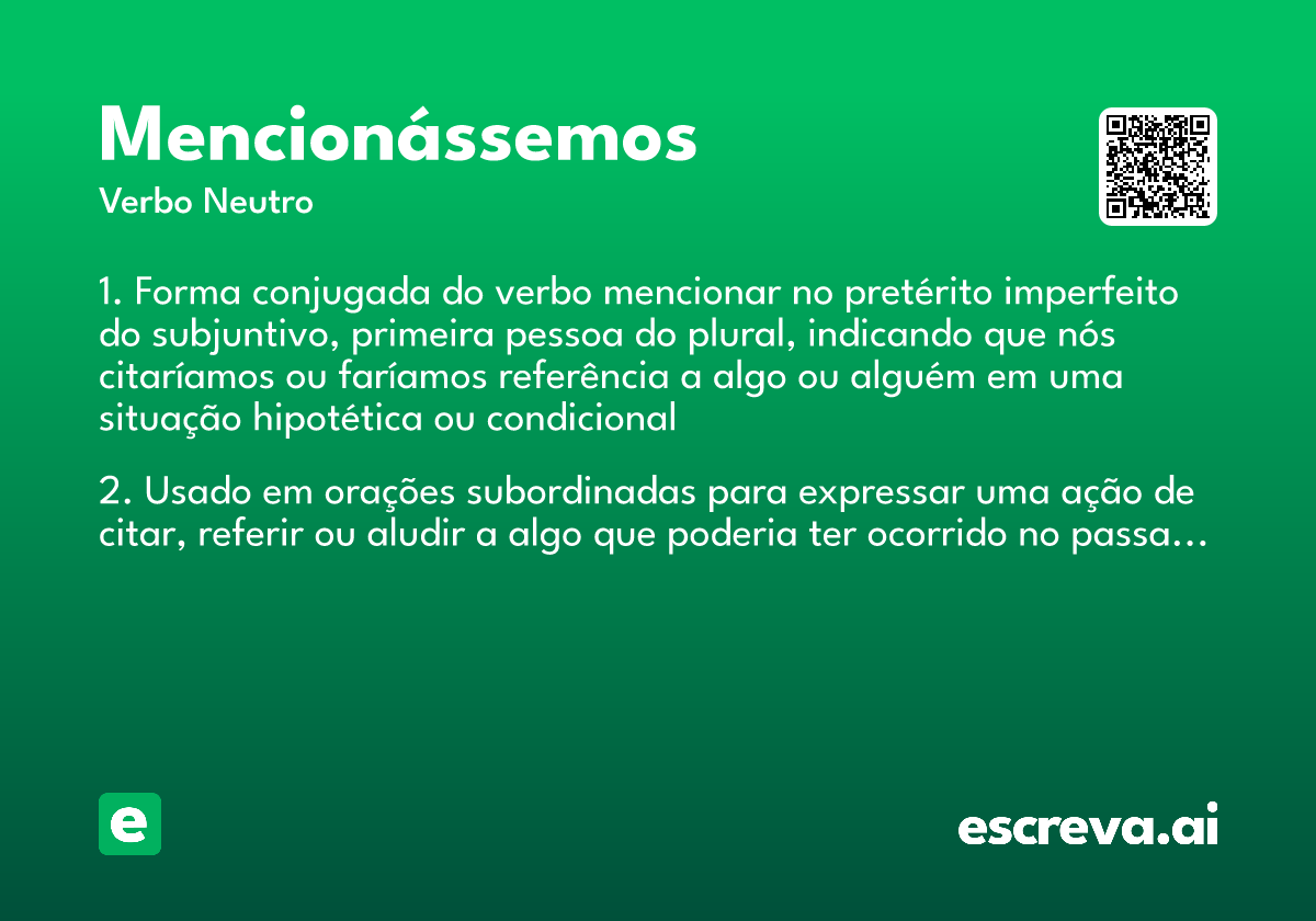 mencionássemos