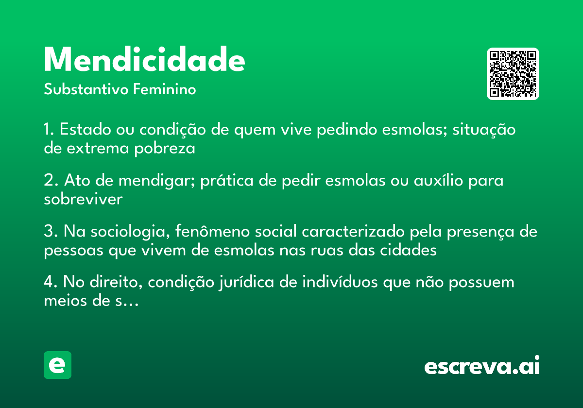 mendicidade