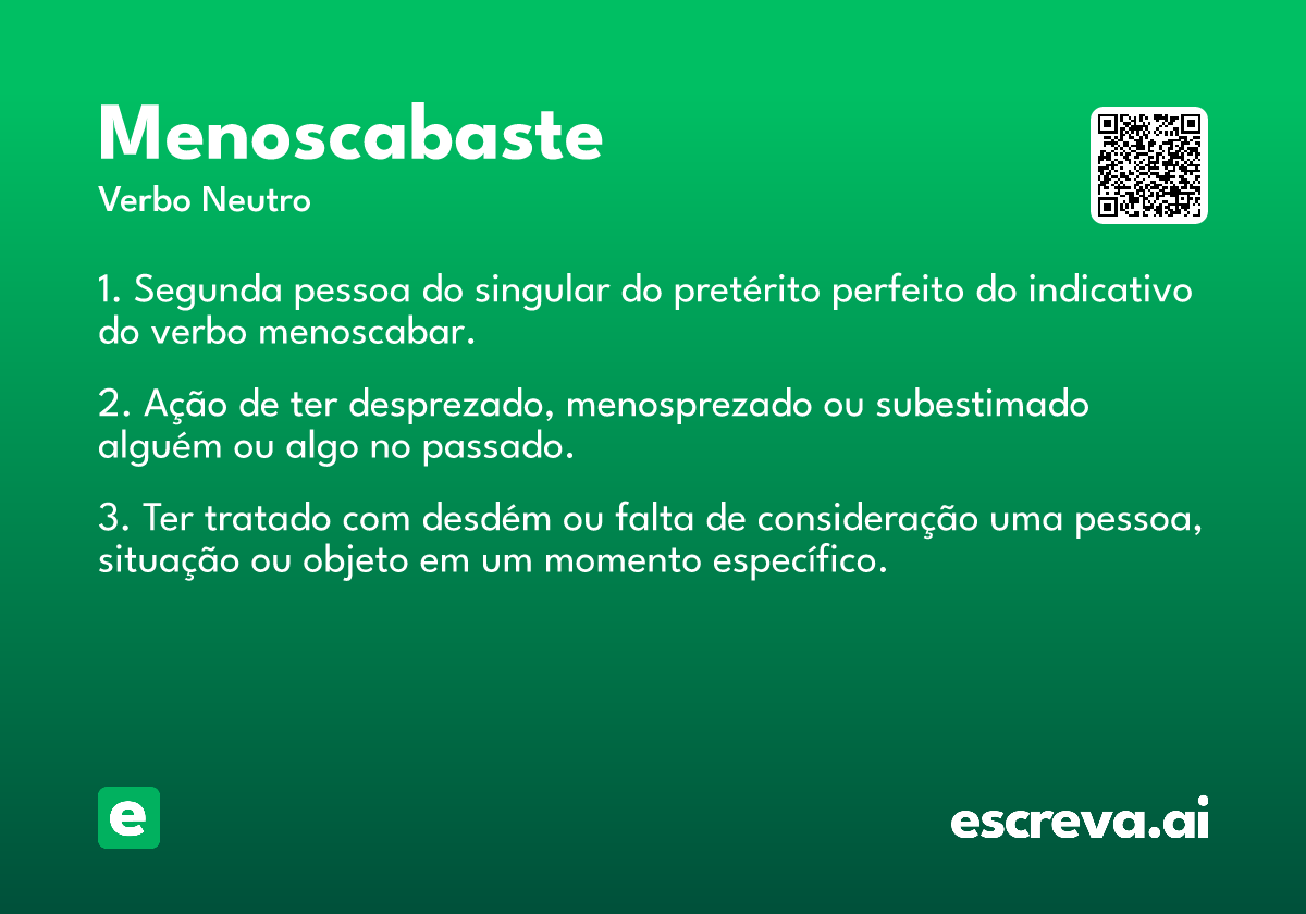 menoscabaste