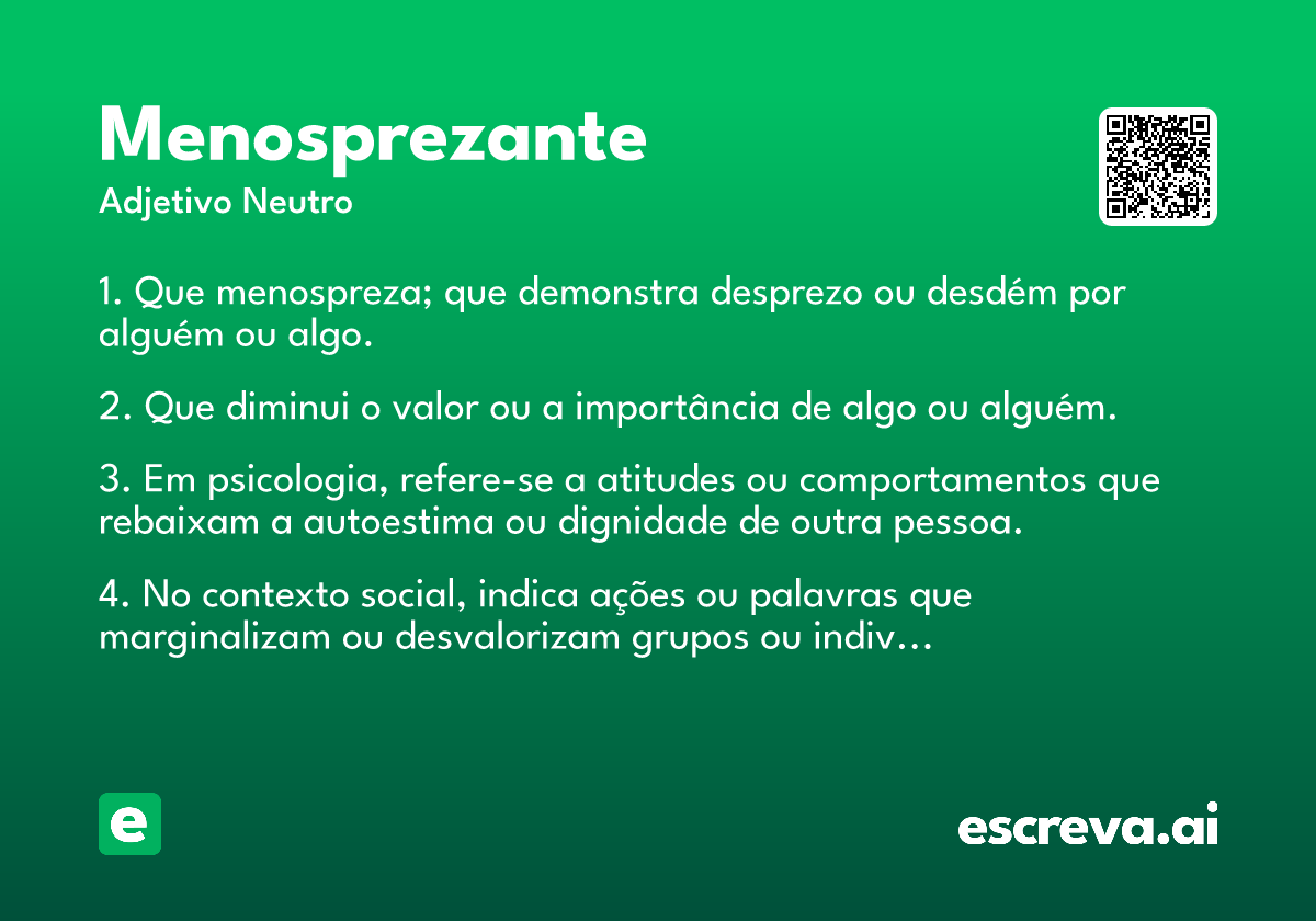 menosprezante