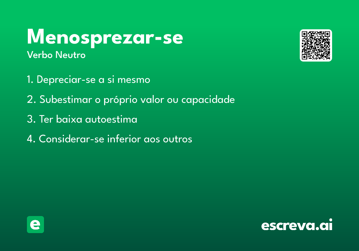 menosprezar-se