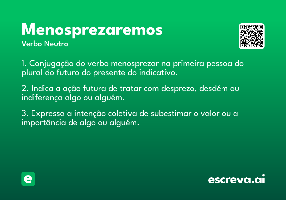 menosprezaremos