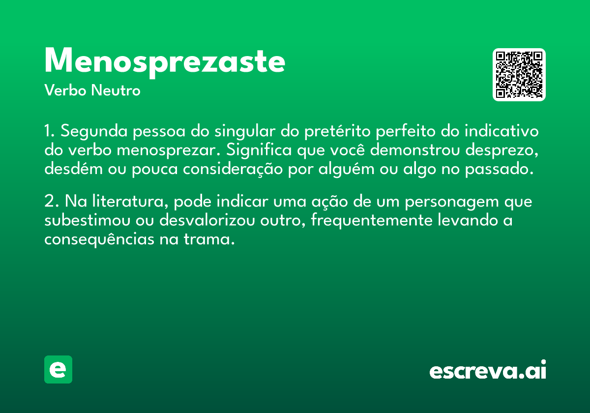 menosprezaste