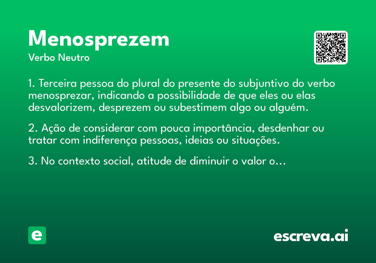 menosprezem