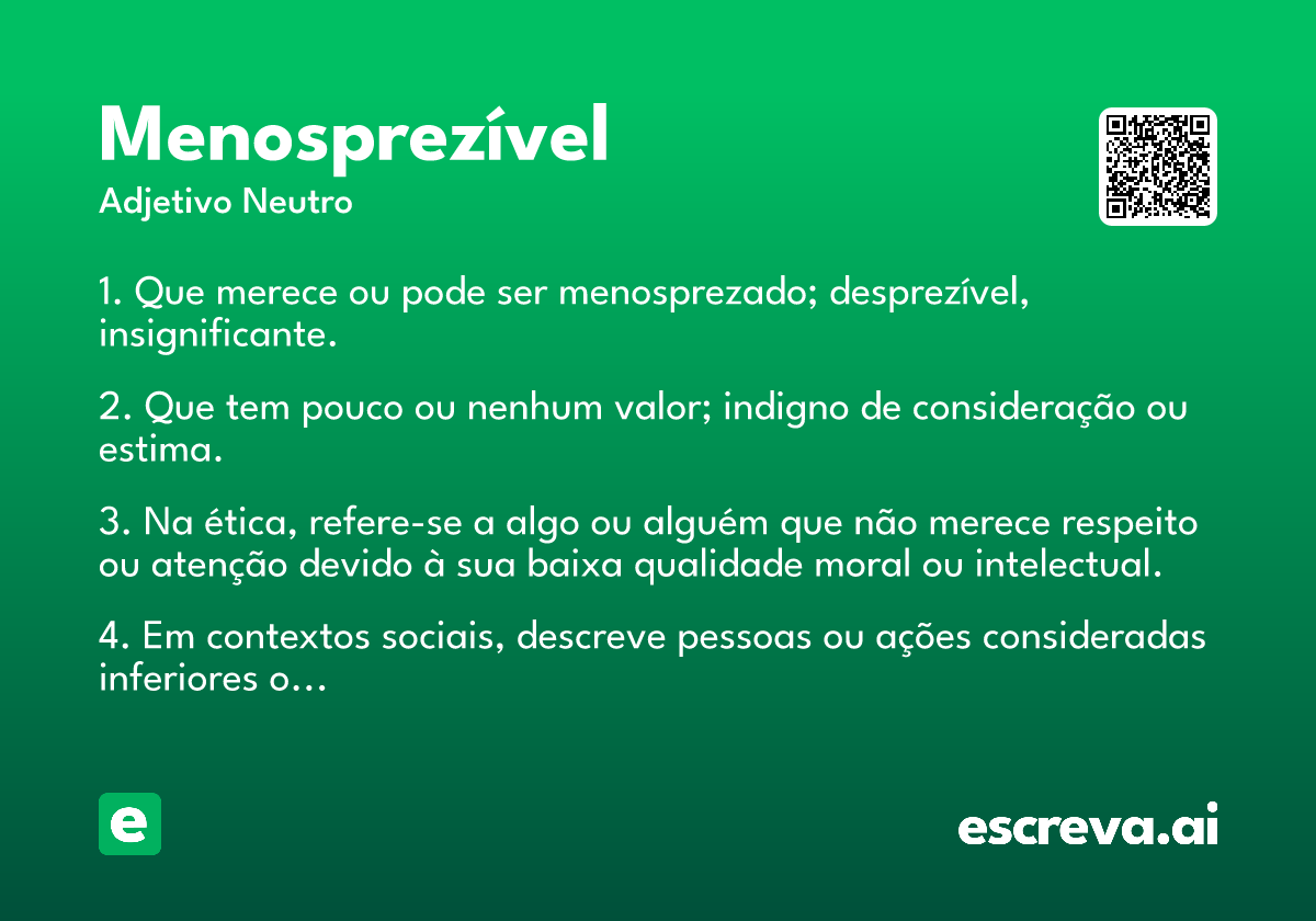 menosprezível