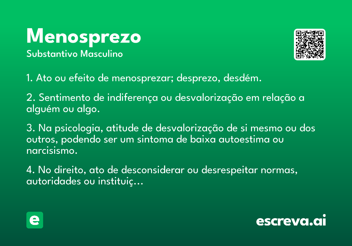 menosprezo