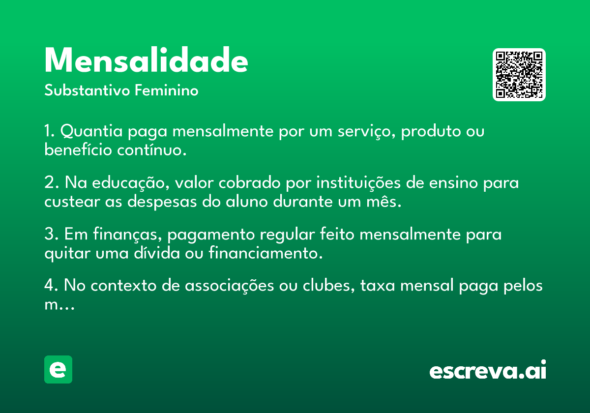 mensalidade