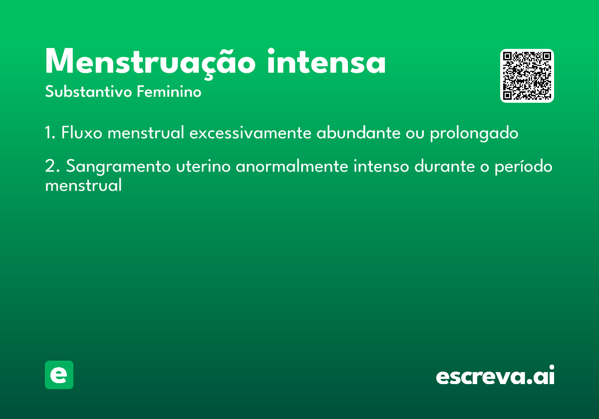 menstruação intensa