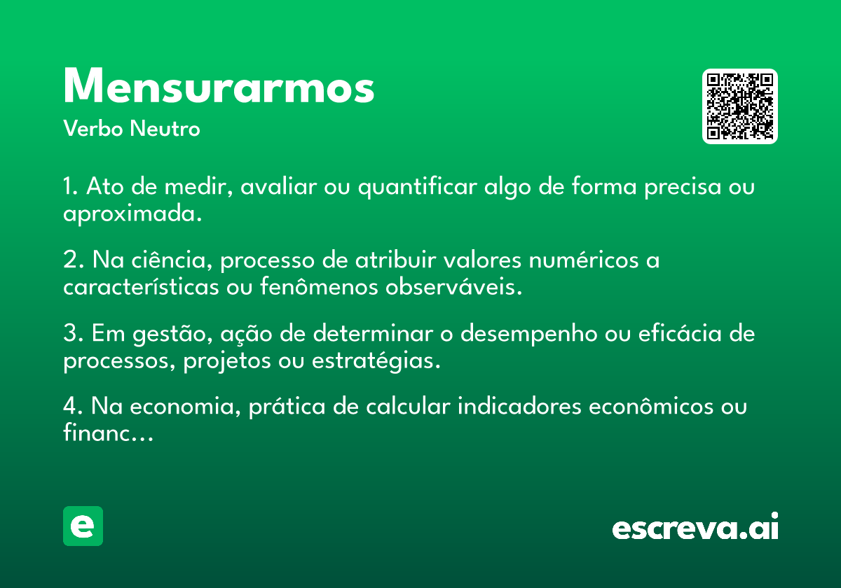 mensurarmos