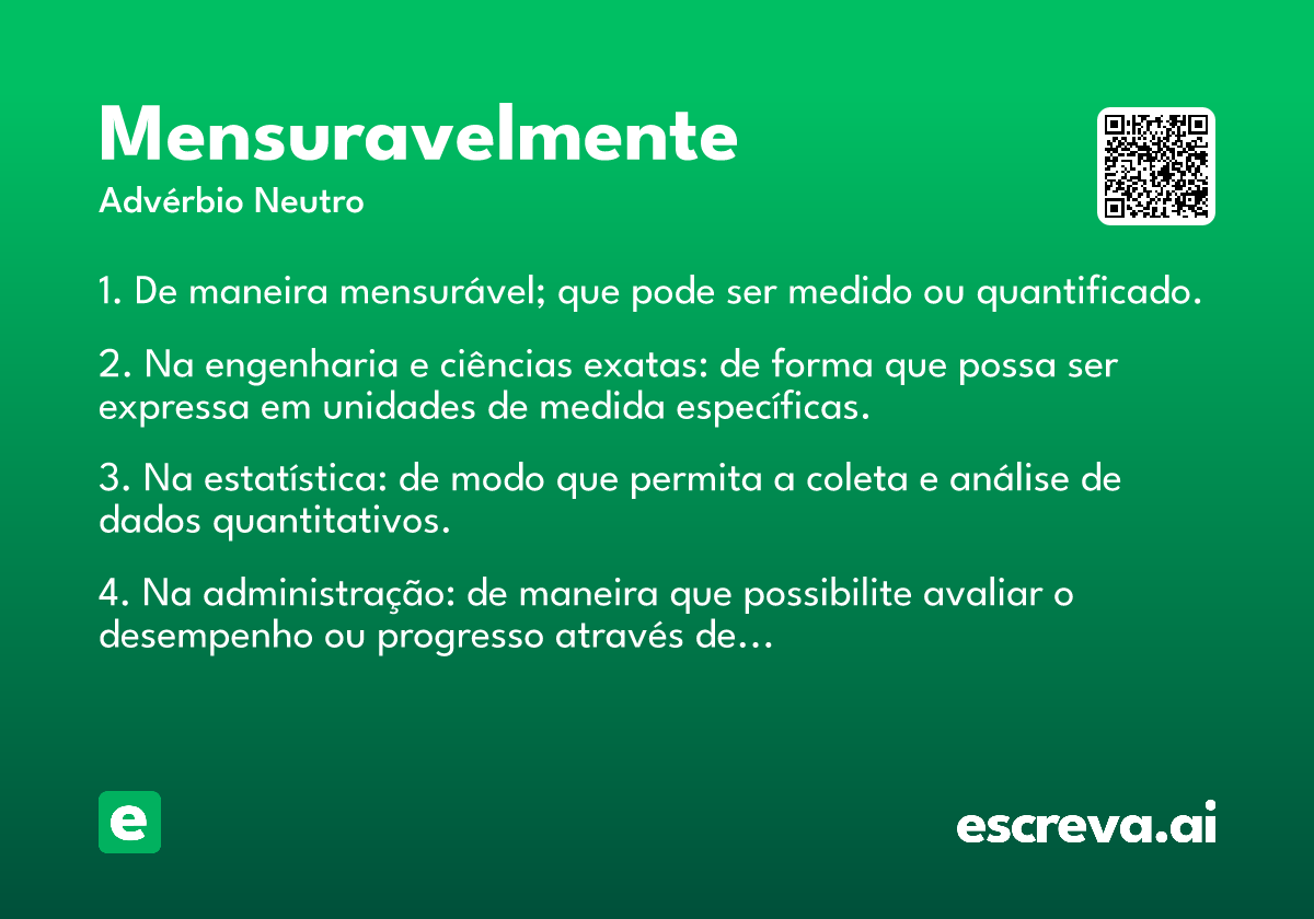 mensuravelmente