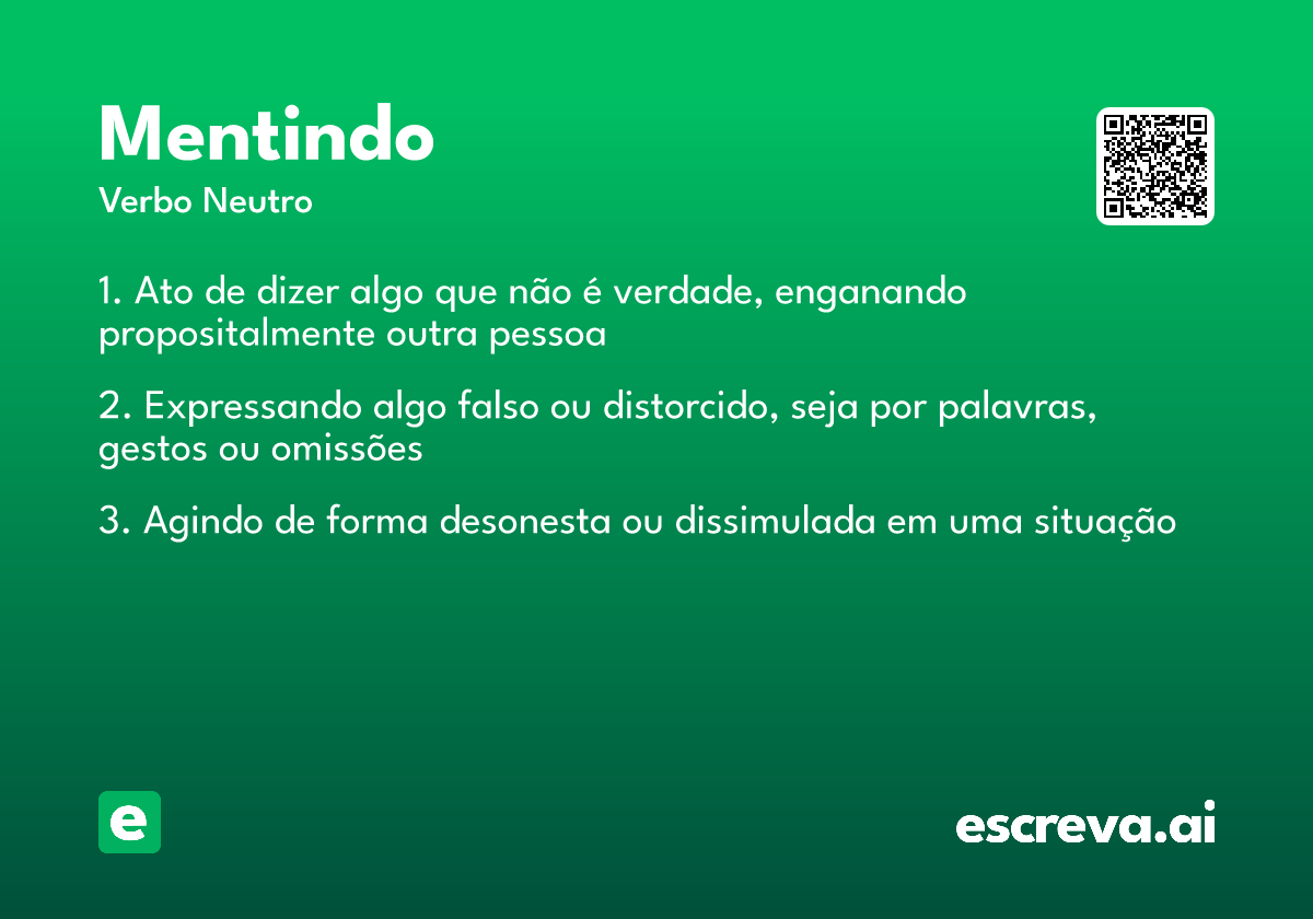 mentindo
