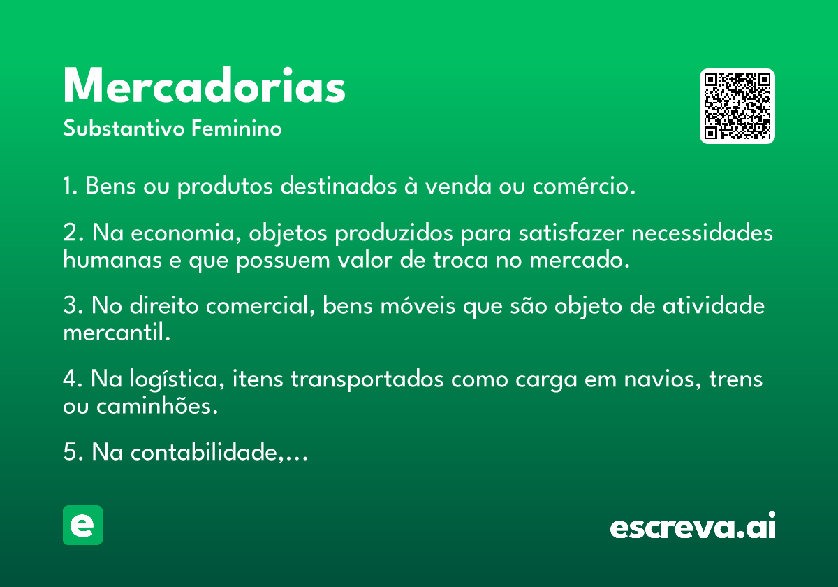 mercadorias
