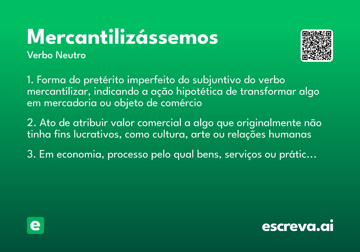 mercantilizássemos