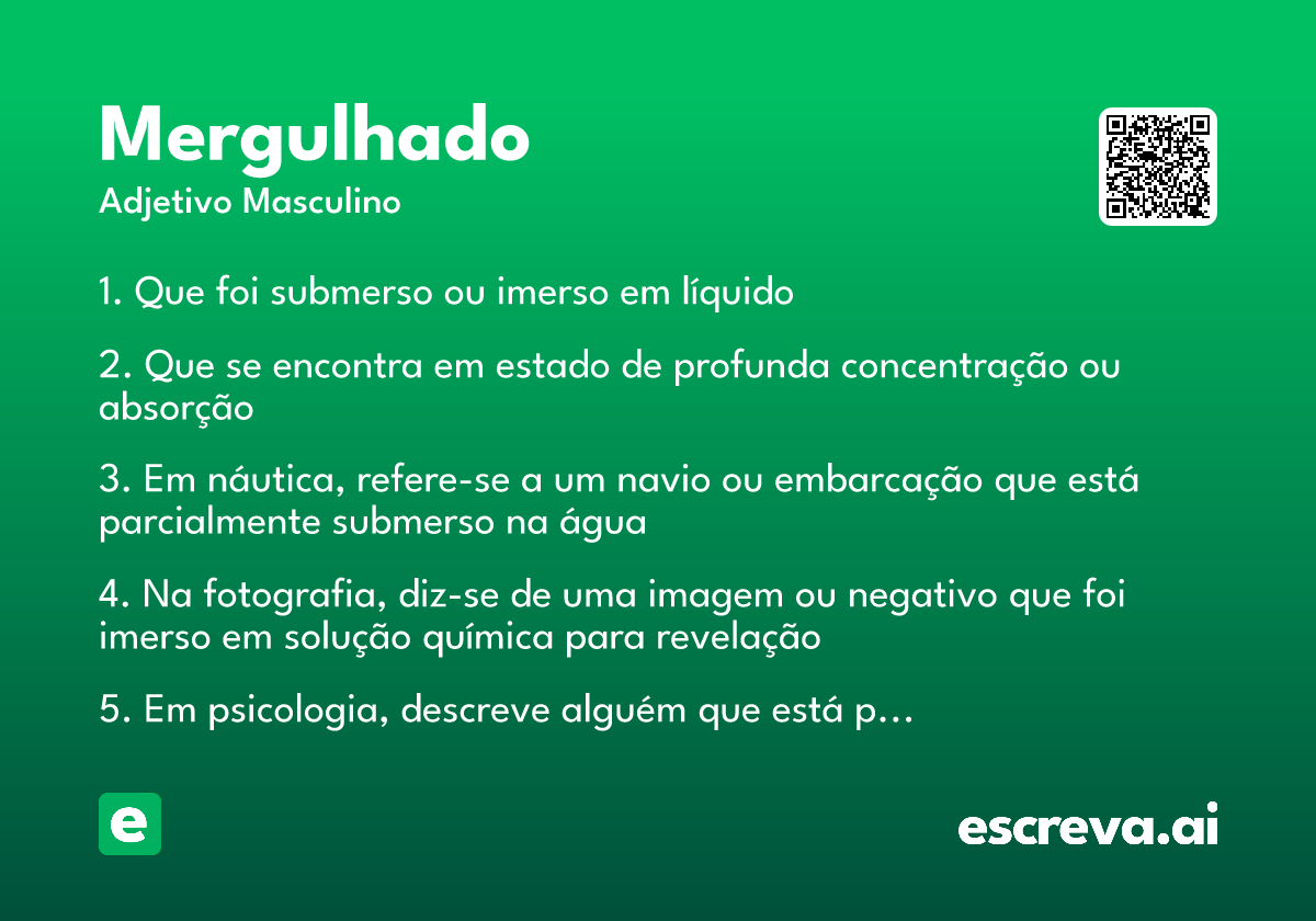 mergulhado