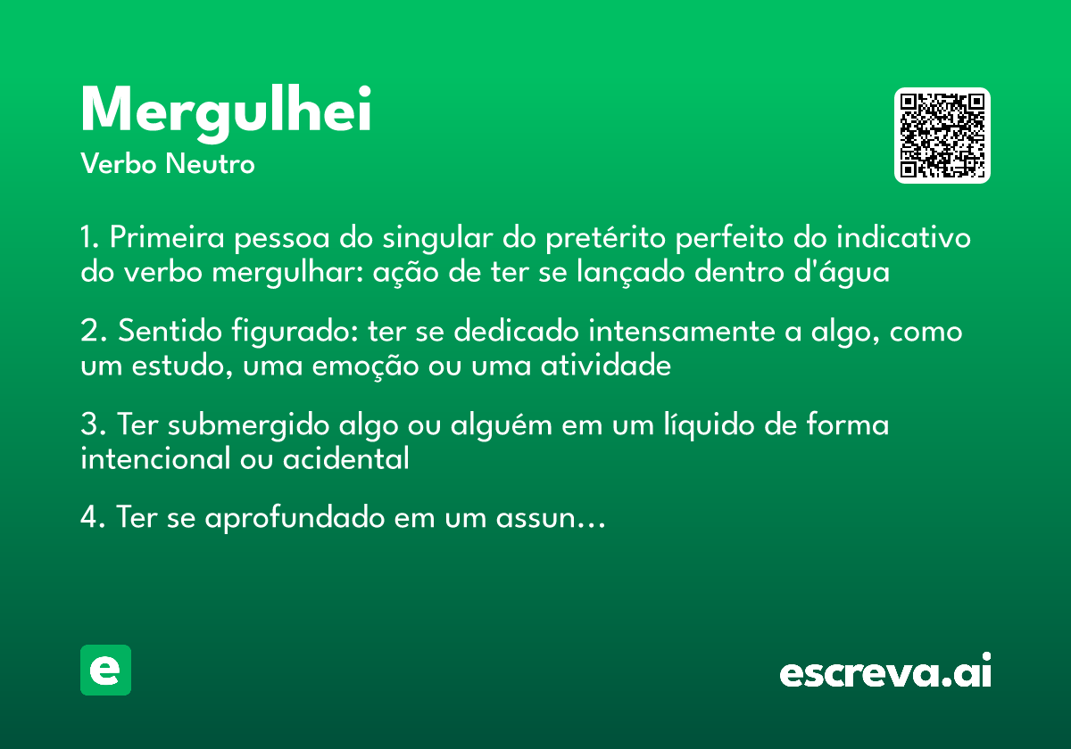 mergulhei