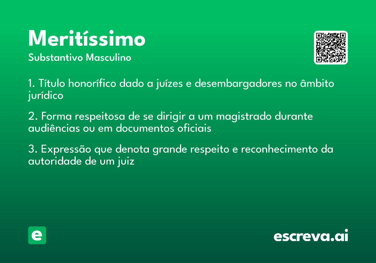 meritíssimo