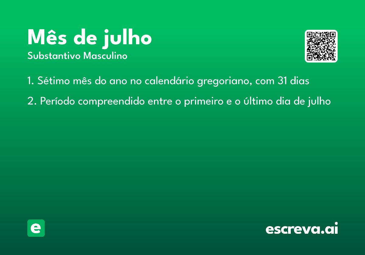 mês de julho