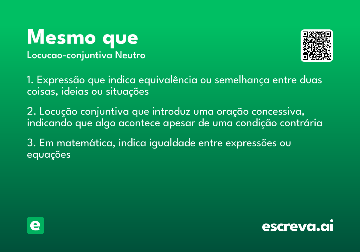 mesmo que
