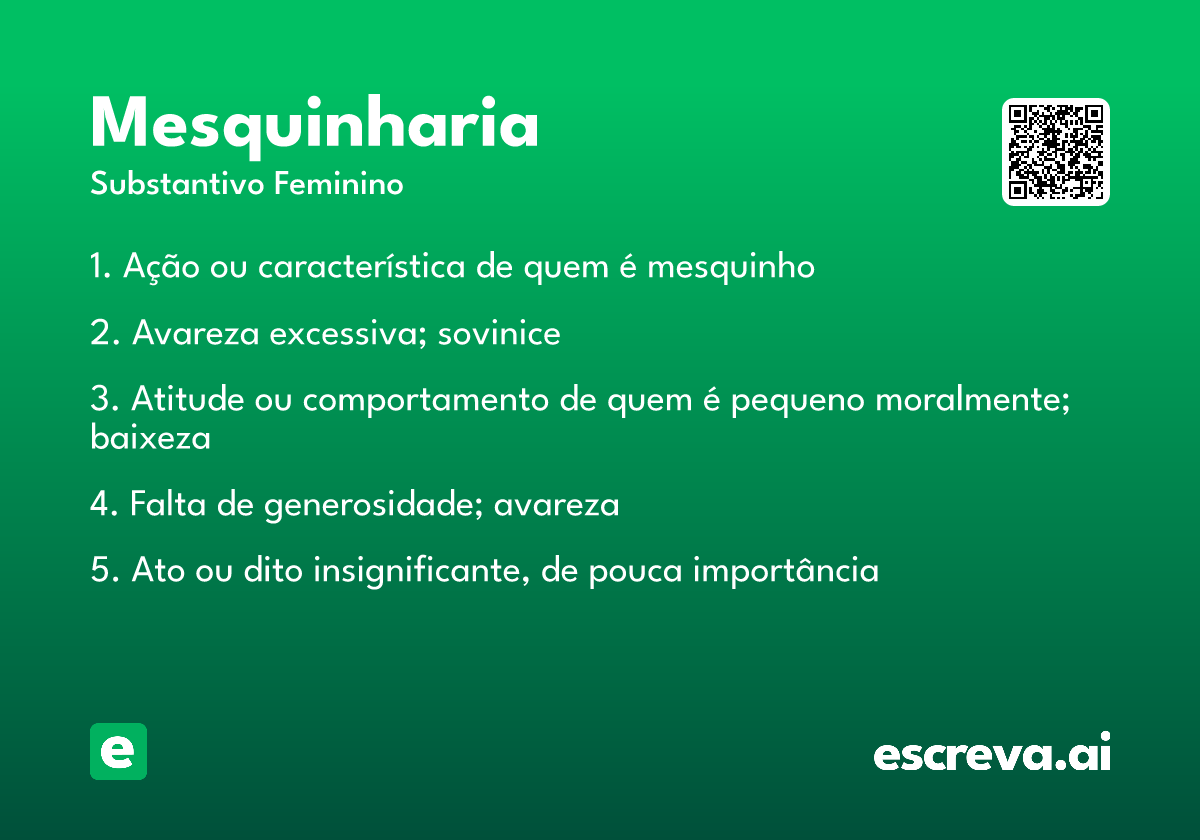 mesquinharia