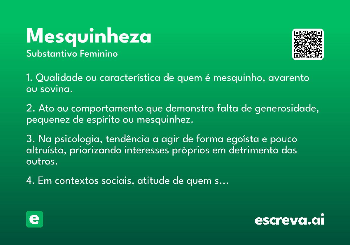 mesquinheza