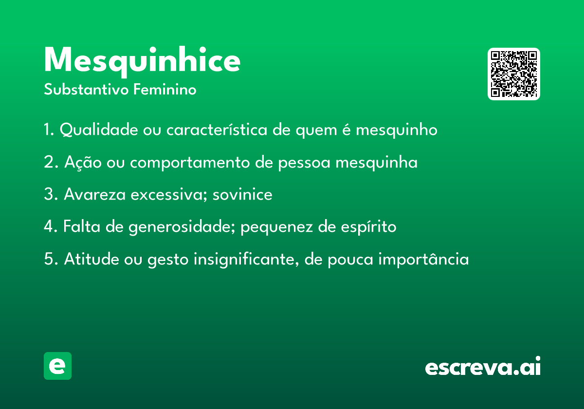 mesquinhice