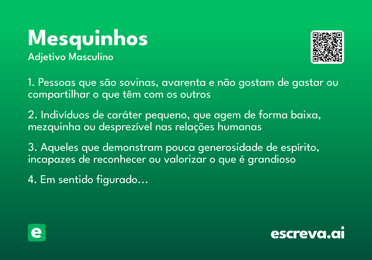 mesquinhos