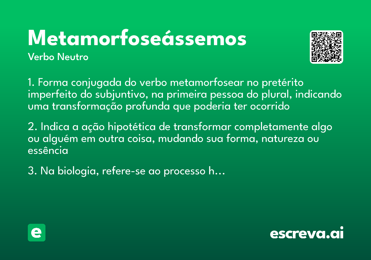 metamorfoseássemos