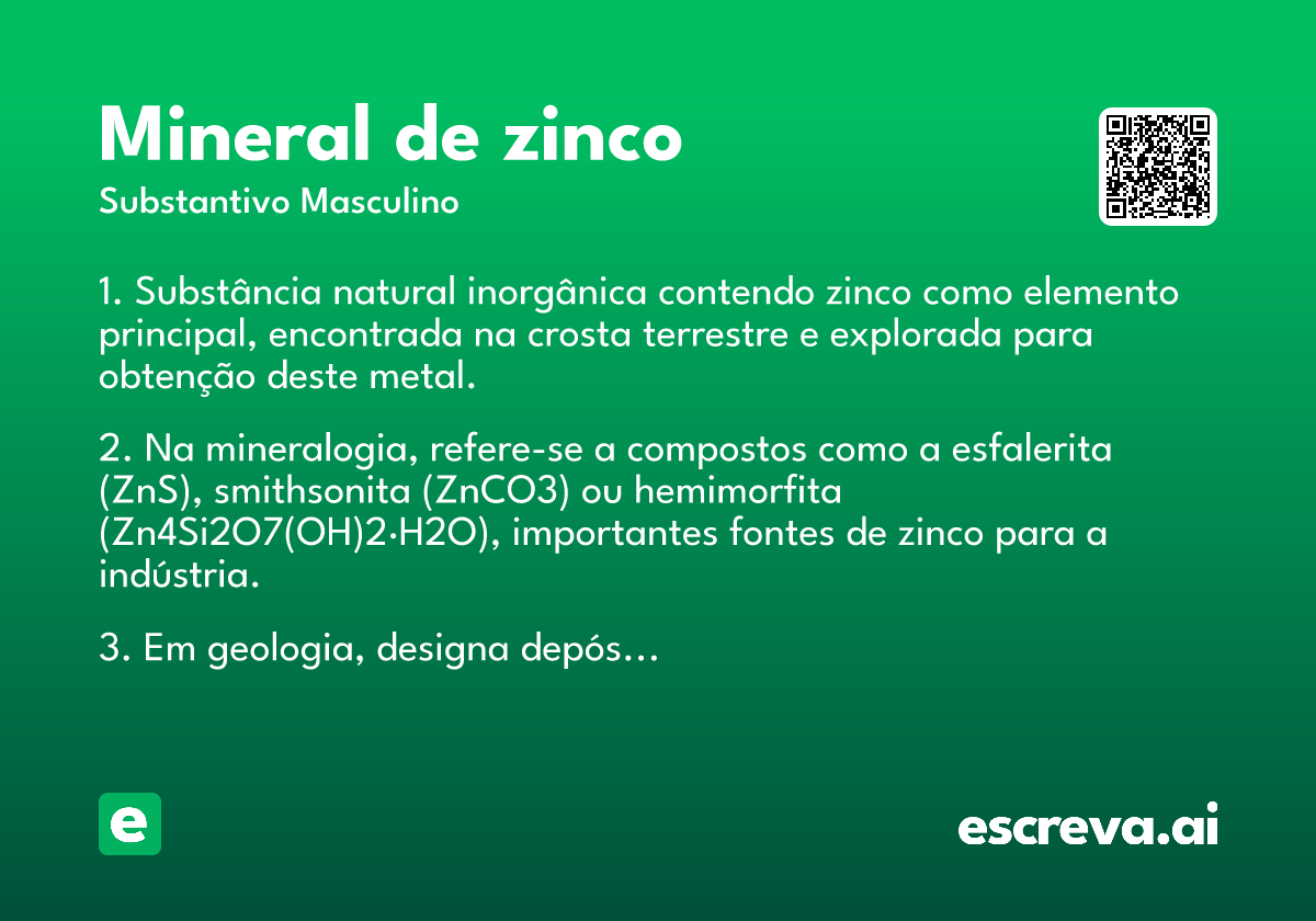 mineral de zinco