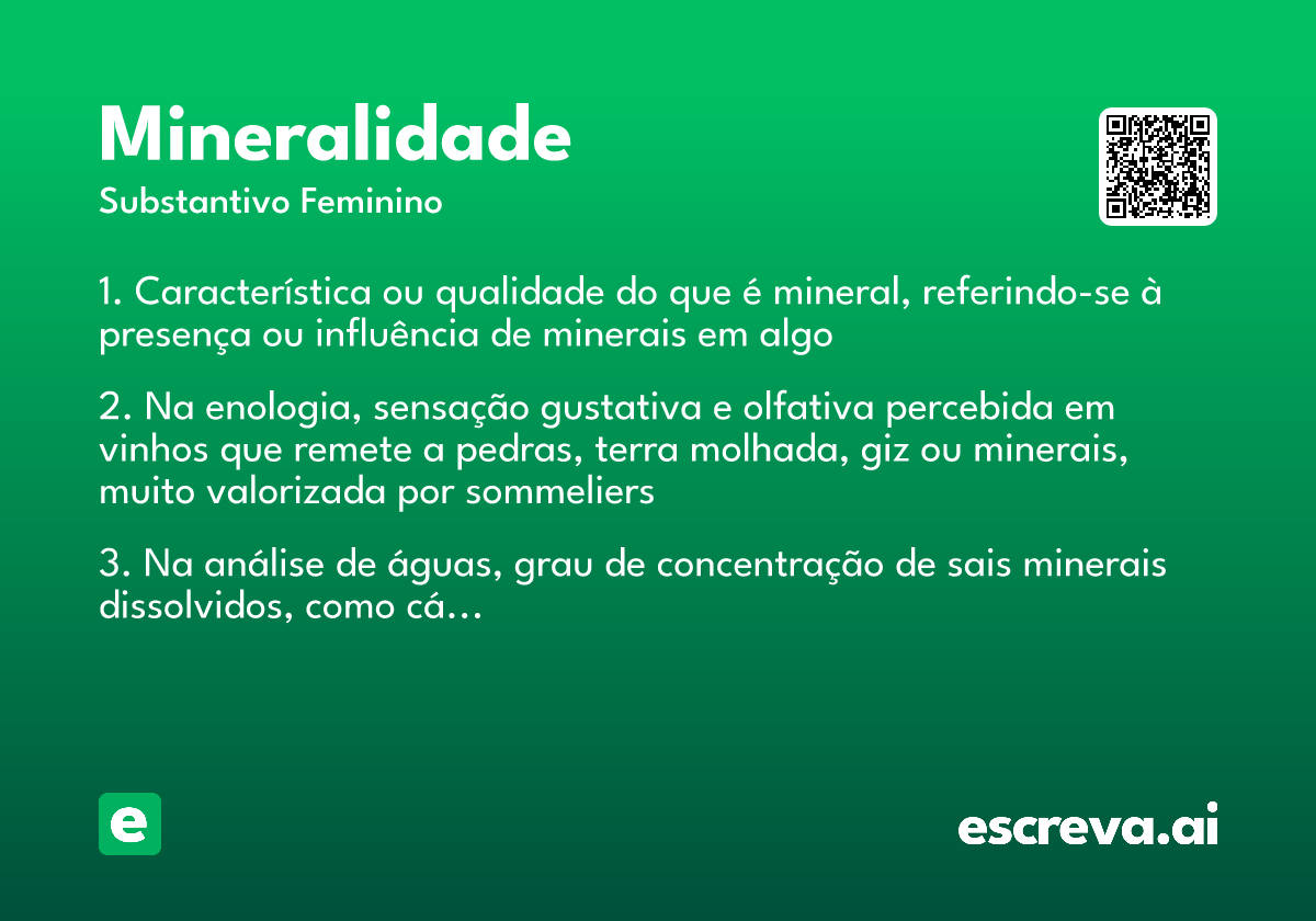 mineralidade
