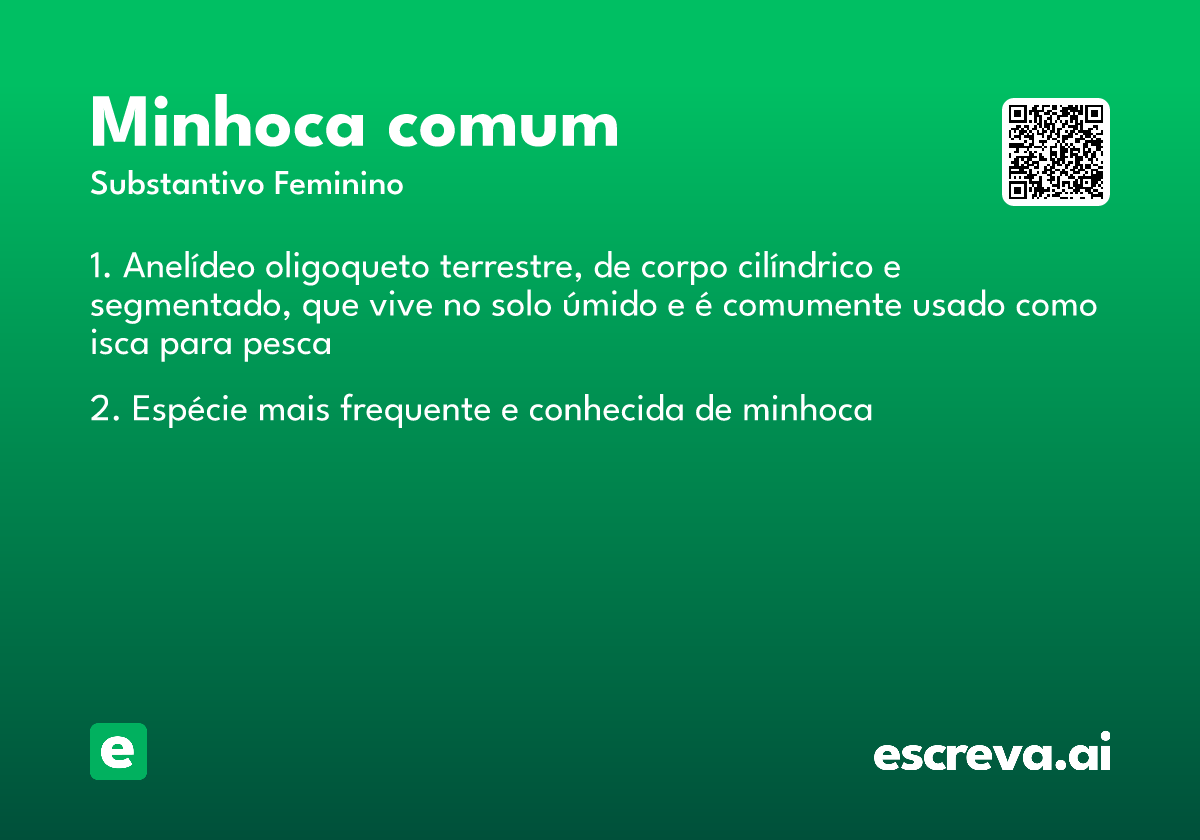 minhoca comum