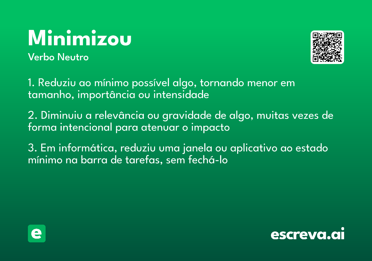 minimizou