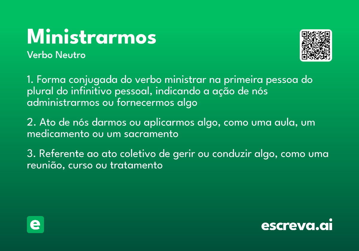 ministrarmos