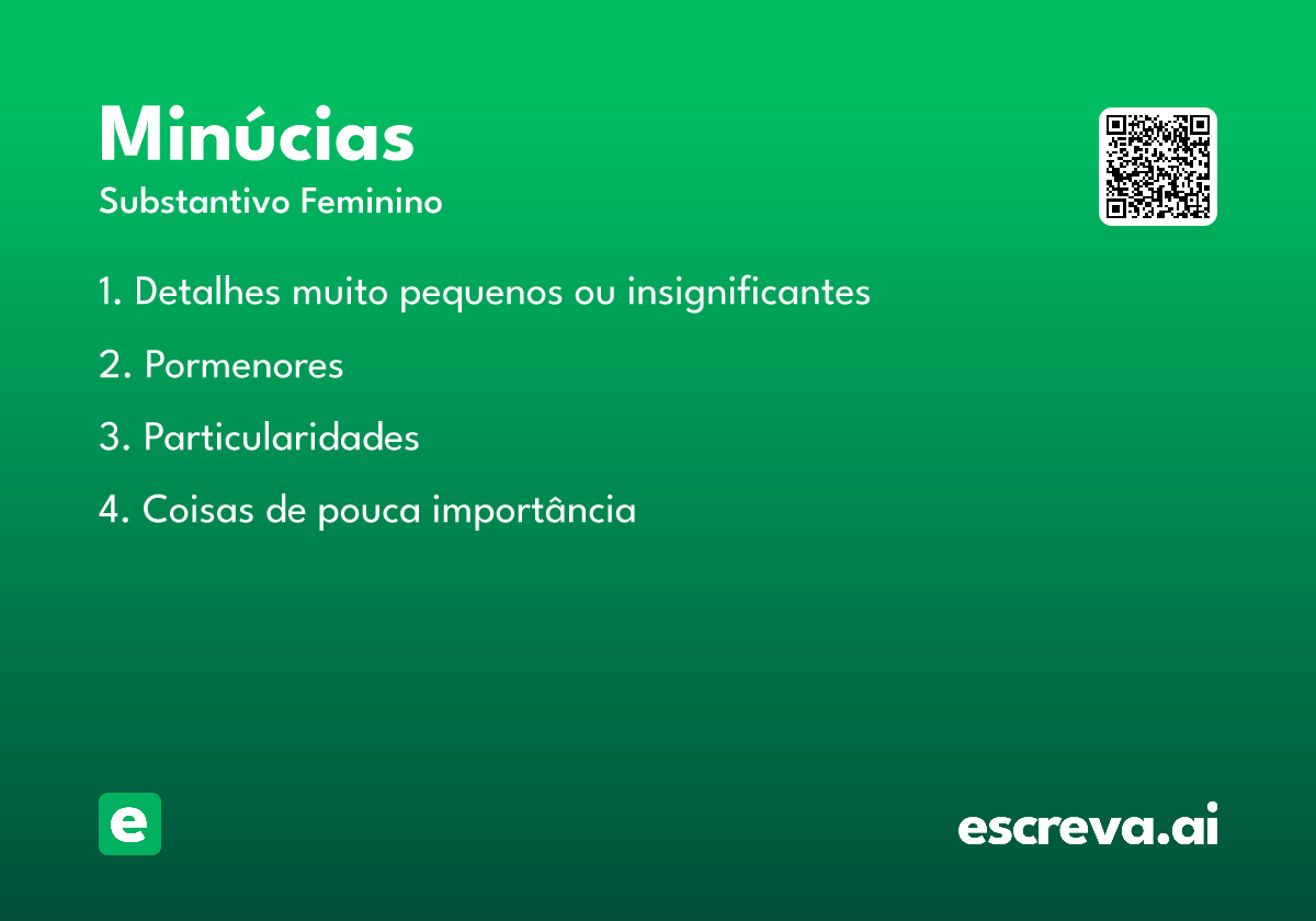 minúcias