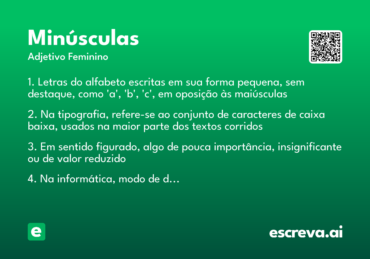 minúsculas