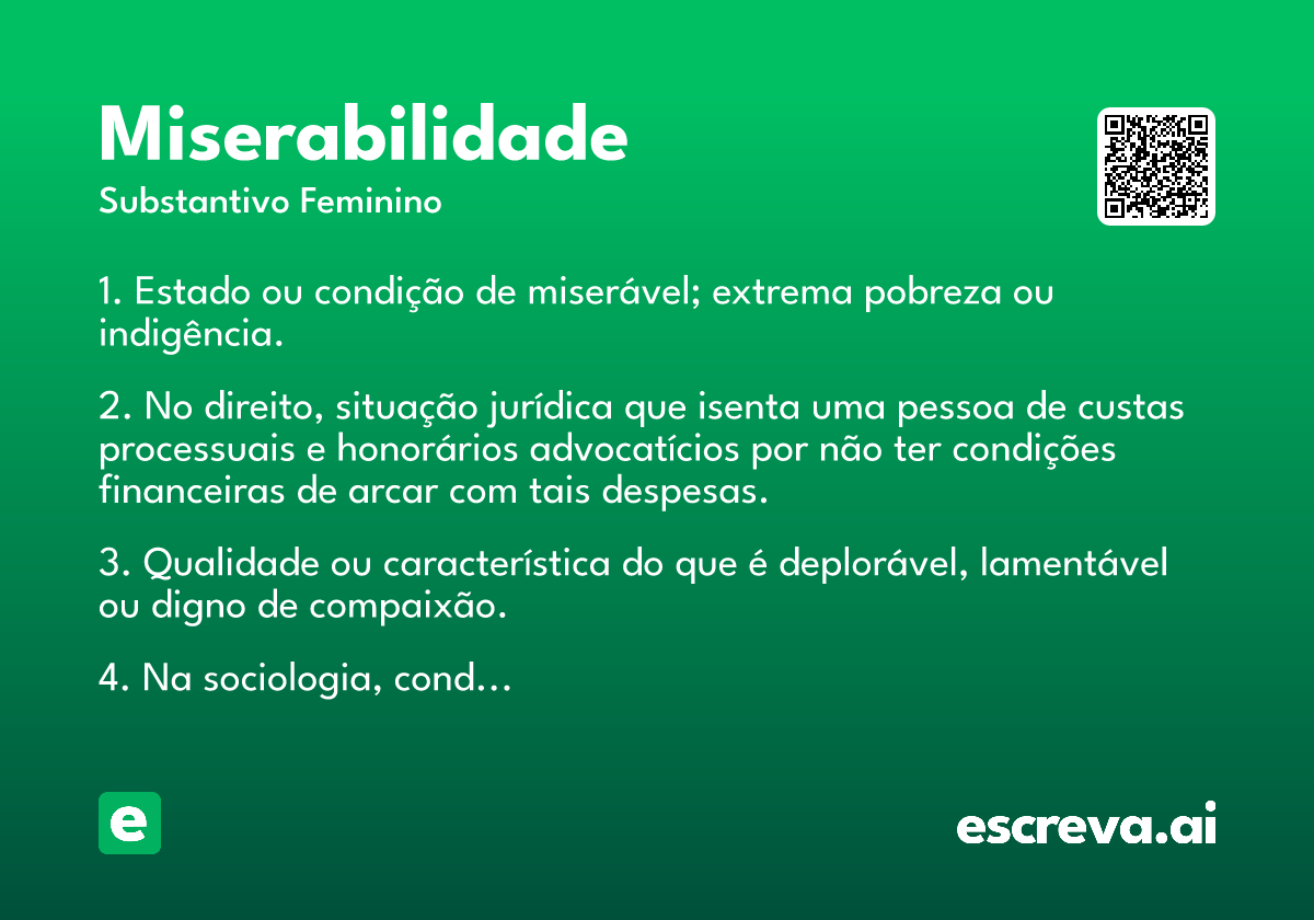 miserabilidade