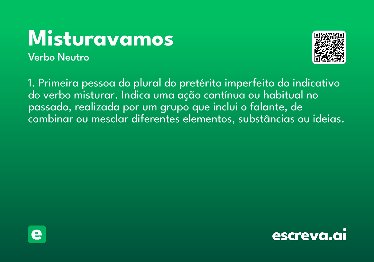 misturavamos
